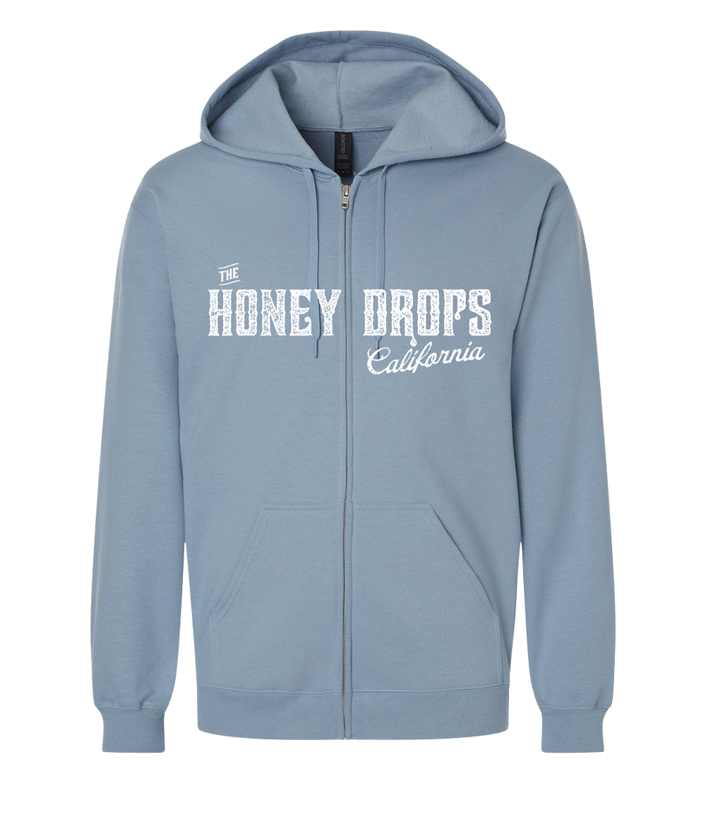Split Logo ZIp Hoodie (Light Blue)