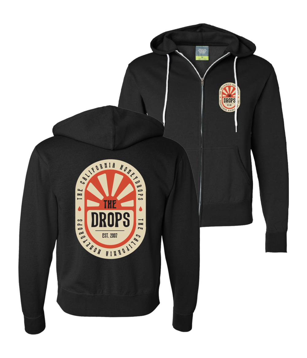 Sunburst Zip Hoodie (Black)