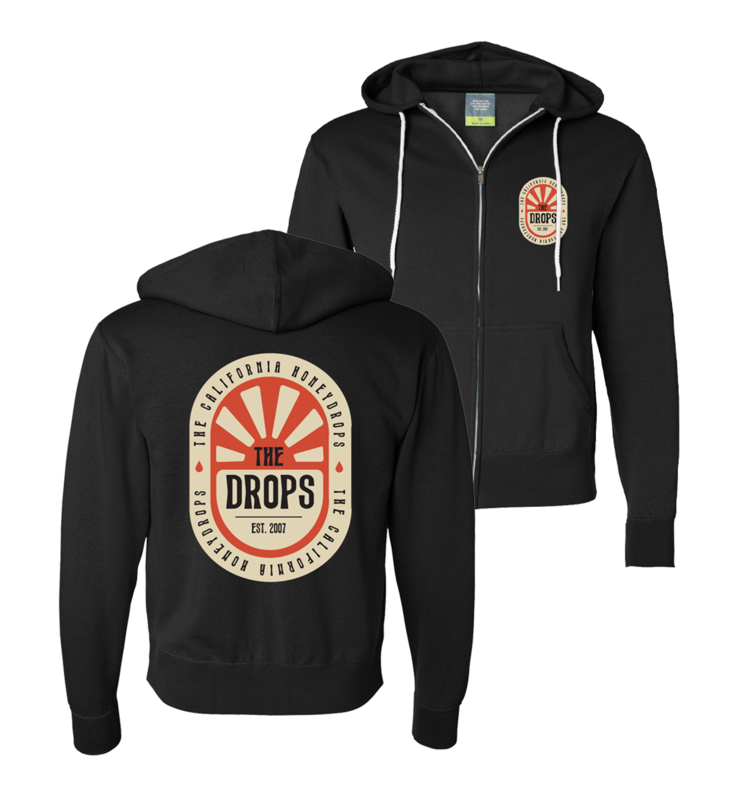 Sunburst Zip Hoodie (Black)