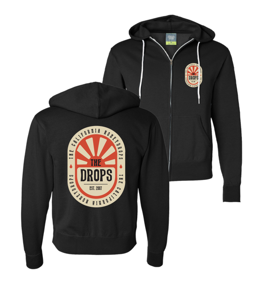 Sunburst Zip Hoodie (Black)