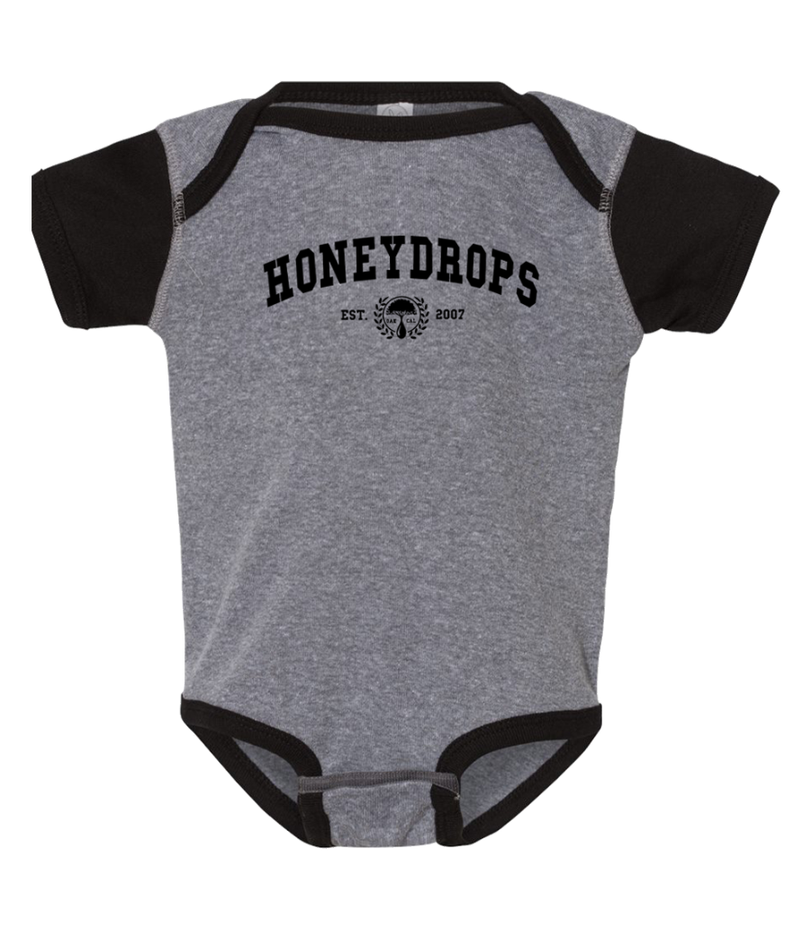 Youth / Baby Honeydrops Logo Onesie (Black and Gray)
