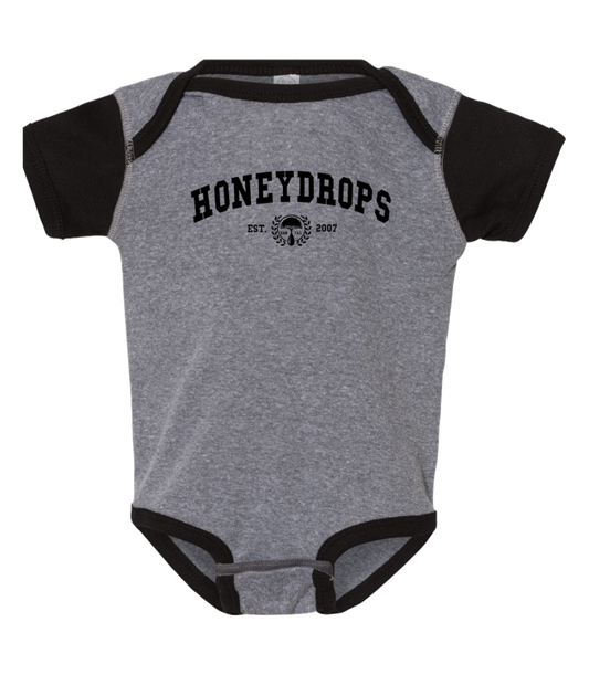 Youth / Baby Honeydrops Logo Onesie (Black and Gray)