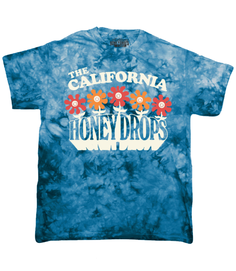 Flower Tee (Blue Tie Dye)