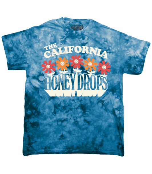 Flower Tee (Blue Tie Dye)