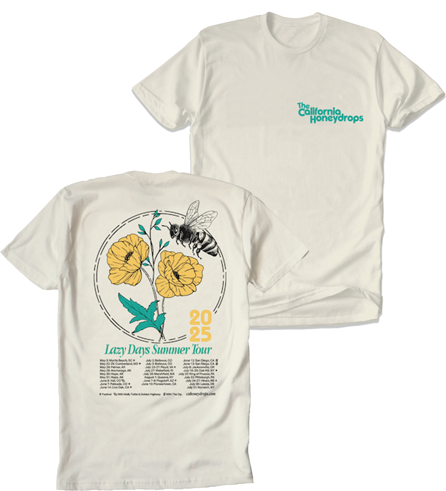 Lazy Days 2025 Tour Tee (Cream)