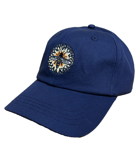 Bee Circle Dad Hat (Navy)
