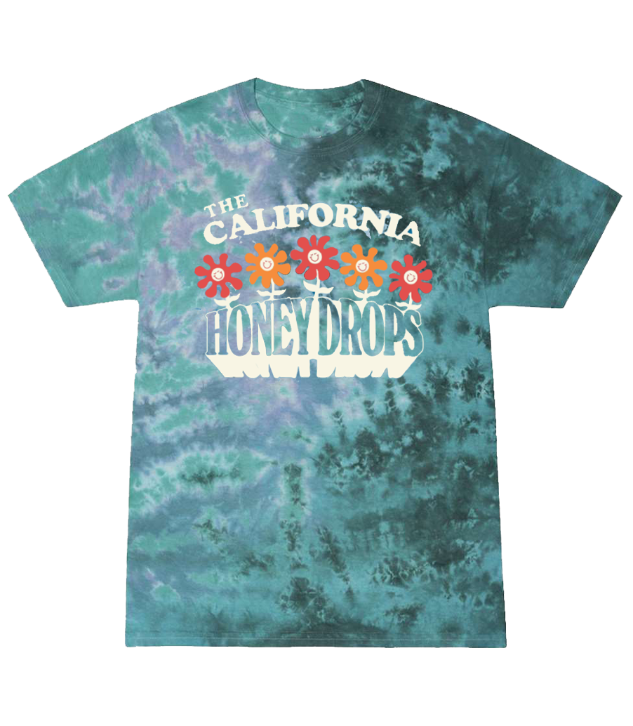 Flower Tee (Purple/Teal Tie Dye)
